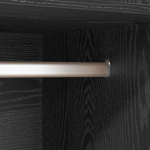 vidaXL Wardrobe with Shelf Black oak 50 x 50 x 200 cm Engineered wood