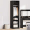 vidaXL Wardrobe with Shelf Black oak 50 x 50 x 200 cm Engineered wood