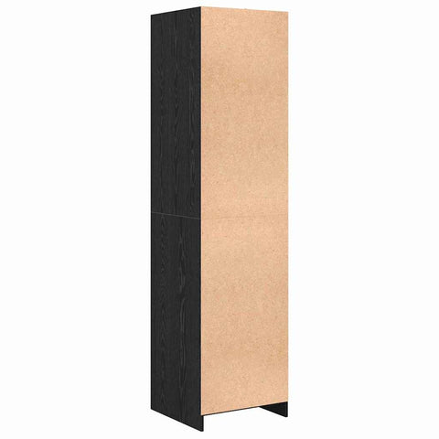 vidaXL Wardrobe with Shelf Black oak 50 x 50 x 200 cm Engineered wood