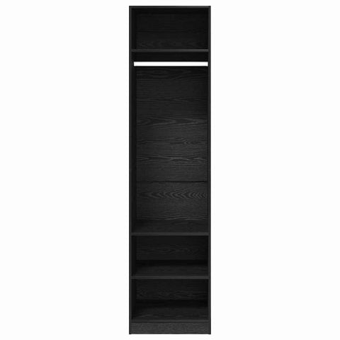 vidaXL Wardrobe with Shelf Black oak 50 x 50 x 200 cm Engineered wood