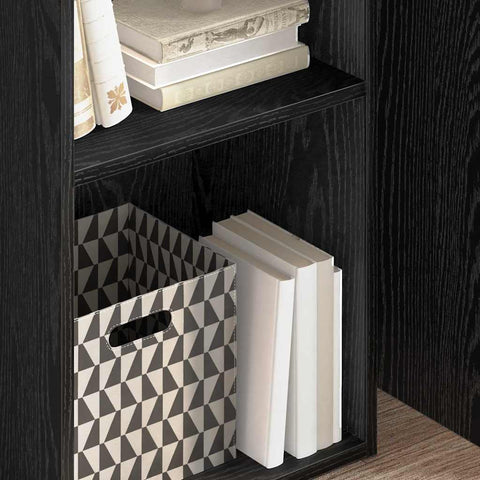 vidaXL Bookcase Black oak 40 x 30 x 77 cm Engineered Wood