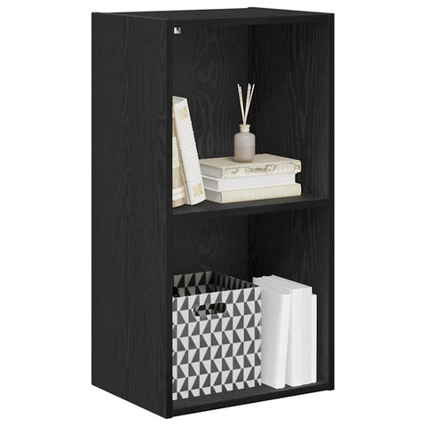 vidaXL Bookcase Black oak 40 x 30 x 77 cm Engineered wood