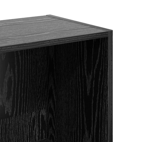 vidaXL Bookcase Black oak 40 x 30 x 114 cm Engineered wood