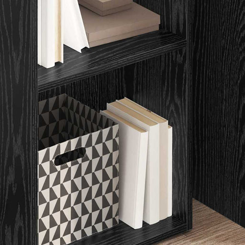 vidaXL Bookcase Black oak 40 x 30 x 114 cm Engineered Wood