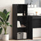 vidaXL Bookcase Black oak 40 x 30 x 114 cm Engineered wood