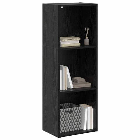 vidaXL Bookcase Black oak 40 x 30 x 114 cm Engineered wood
