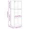 vidaXL Bookcase Black oak 40 x 30 x 114 cm Engineered wood
