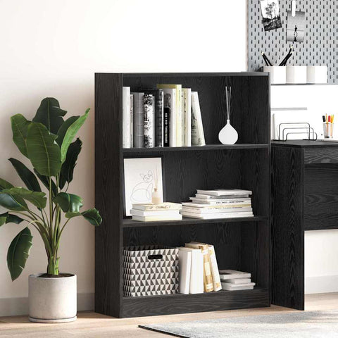 vidaXL Bookcase Black oak Particle board