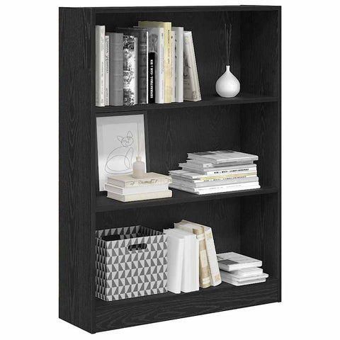 vidaXL Bookcase Black oak Particle board