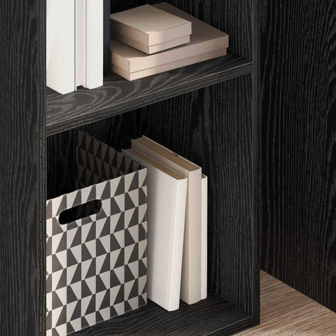 vidaXL Bookcase Black oak 40 x 30 x 152 cm Engineered Wood