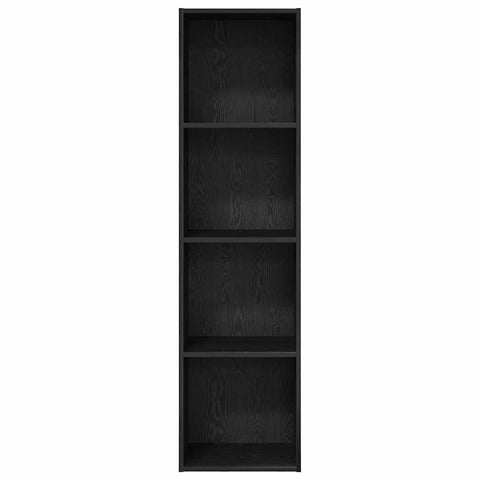 vidaXL Bookcase Black oak 40 x 30 x 152 cm Engineered wood