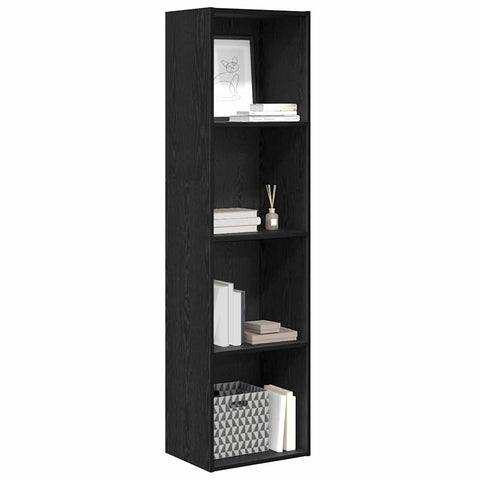 vidaXL Bookcase Black oak 40 x 30 x 152 cm Engineered wood