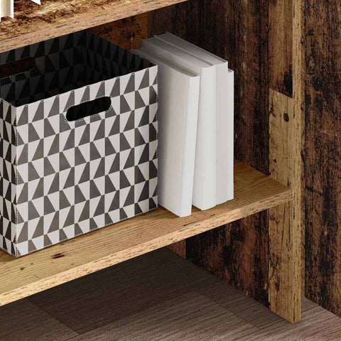 vidaXL Book Cabinet Old wood 60 x 35 x 180 cm Engineered wood