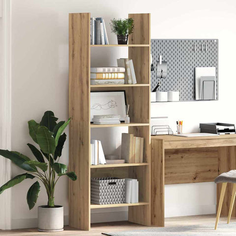 vidaXL Book Cabinet Artisan oak 60 x 35 x 180 cm Engineered wood