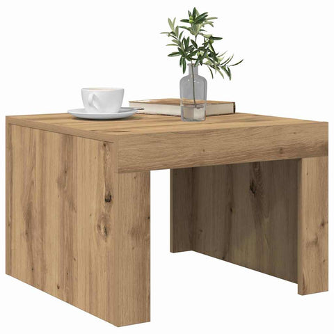 vidaXL Coffee Table Artisan oak 50 x 50 x 35 cm Engineered wood