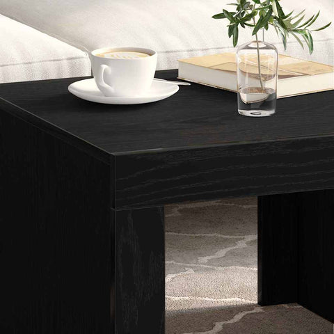 vidaXL Coffee Table Black oak Engineered wood