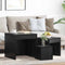 vidaXL Coffee Tables 3 pcs Black oak 45 x 45 x 45 cm Engineered wood