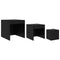vidaXL Coffee Tables 3 pcs Black oak 45 x 45 x 45 cm Engineered wood