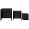 vidaXL Coffee Tables 3 pcs Black oak 45 x 45 x 45 cm Engineered wood