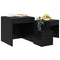 vidaXL Coffee Tables 3 pcs Black oak 45 x 45 x 45 cm Engineered wood