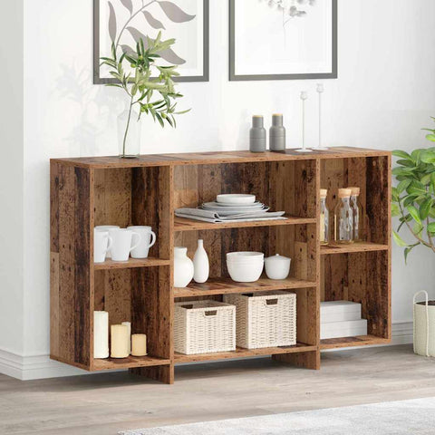 vidaXL Sideboard with Shelf Old wood 120 x 30 x 75 cm Engineered wood