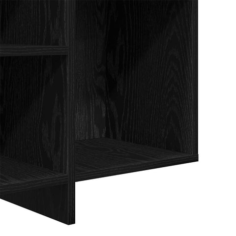vidaXL Sideboard with Shelf Black oak 120 x 30 x 75 cm Engineered wood
