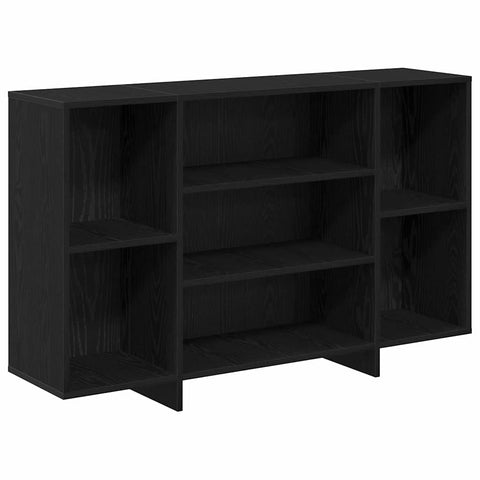 vidaXL Sideboard with Shelf Black oak 120 x 30 x 75 cm Engineered wood