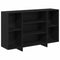 vidaXL Sideboard with Shelf Black oak 120 x 30 x 75 cm Engineered wood