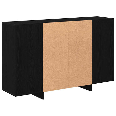 vidaXL Sideboard with Shelf Black oak 120 x 30 x 75 cm Engineered wood