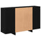 vidaXL Sideboard with Shelf Black oak 120 x 30 x 75 cm Engineered wood