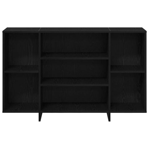 vidaXL Sideboard with Shelf Black oak 120 x 30 x 75 cm Engineered wood