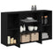 vidaXL Sideboard with Shelf Black oak 120 x 30 x 75 cm Engineered wood