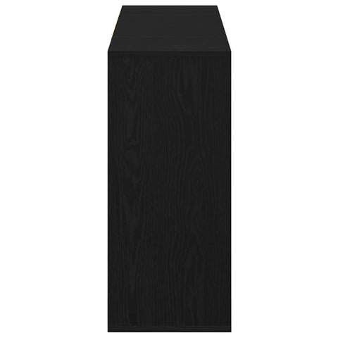 vidaXL Sideboard with Shelf Black oak 120 x 30 x 75 cm Engineered wood