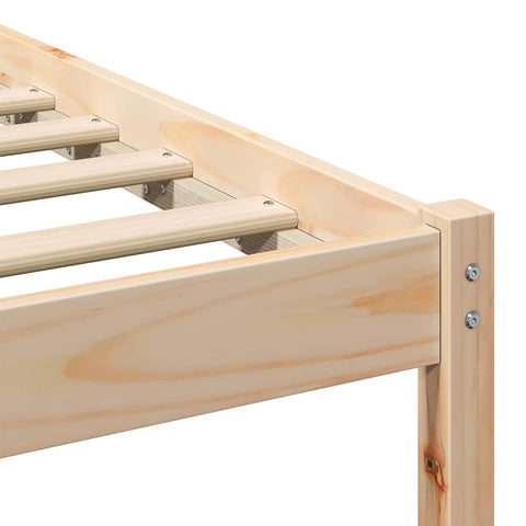 vidaXL with Headboard Adjustable Brown 160 x 220 cm Solid pine wood