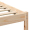 vidaXL with Headboard Adjustable Brown 160 x 220 cm Solid pine wood