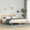 vidaXL with Headboard Adjustable Brown 160 x 220 cm Solid pine wood
