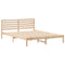 vidaXL with Headboard Adjustable Brown 160 x 220 cm Solid pine wood
