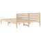 vidaXL with Headboard Adjustable Brown 160 x 220 cm Solid pine wood