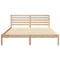 vidaXL with Headboard Adjustable Brown 160 x 220 cm Solid pine wood