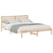 vidaXL with Headboard Adjustable Brown 160 x 220 cm Solid pine wood