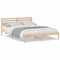 vidaXL with Headboard Adjustable Brown 160 x 220 cm Solid pine wood
