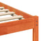 vidaXL with LED Strip Lights with Headboard Wax brown 180 x 200 cm Solid pine wood