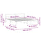 vidaXL with LED Strip Lights with Headboard Wax brown 180 x 200 cm Solid pine wood