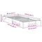 vidaXL Floor Bed Frame with Storage Brown 80 x 210 cm Wood