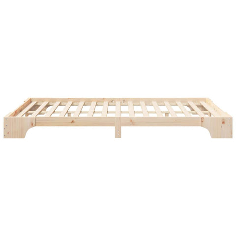 vidaXL Floor Bed Frame with Storage Brown 140 x 210 cm Wood