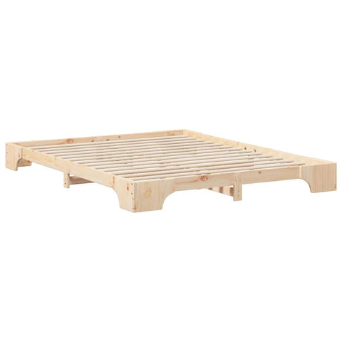 vidaXL Floor Bed Frame with Storage Brown 160 x 210 cm Wood