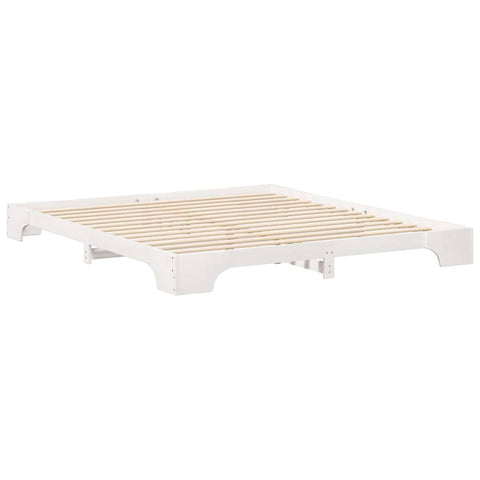 vidaXL Floor Bed Frame White 180 x 210 cm Solid pine wood