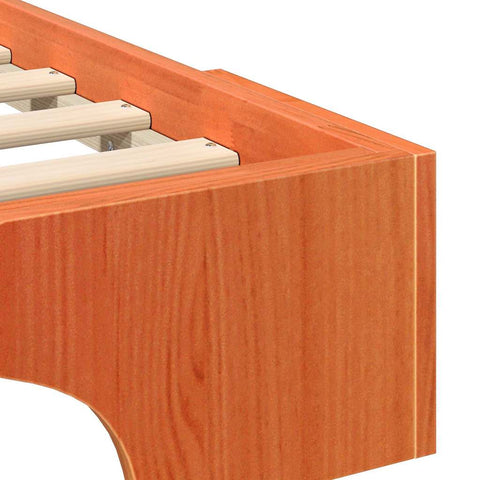 vidaXL Floor Bed Frame Brown 180 x 210 cm Solid pine wood