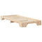vidaXL Floor Bed Frame with Storage Brown 100 x 220 cm Wood