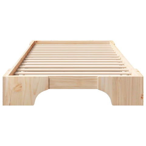 vidaXL Floor Bed Frame with Storage Brown 100 x 220 cm Wood
